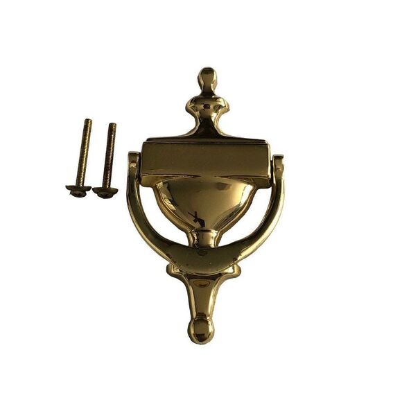Gatehouse 7-in Brass-Plated Entry Door Knocker - Picture 1 of 2